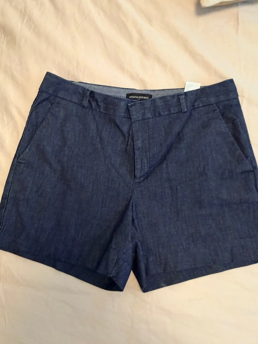 Banana Republic Navy Tailored Linen-Blend Women's Shorts